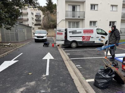 réseau d'assainissement d'une résidence