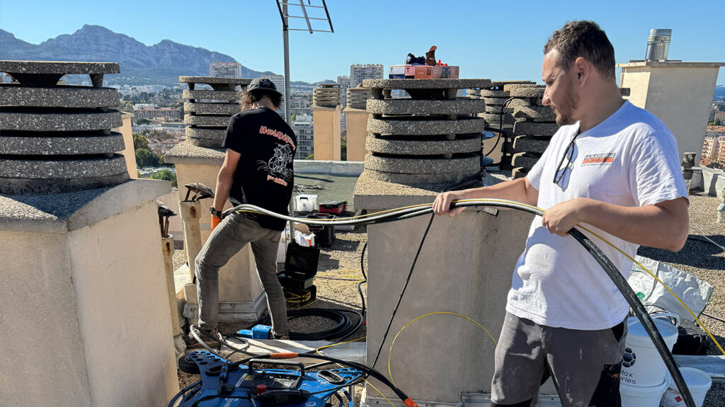 chemisage colonne immeuble marseille