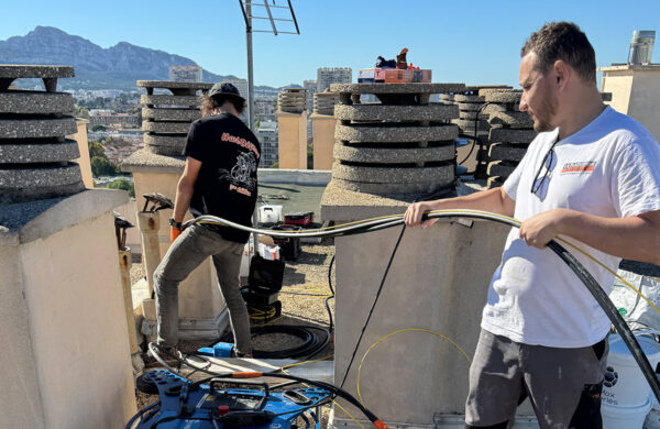chemisage colonne immeuble marseille