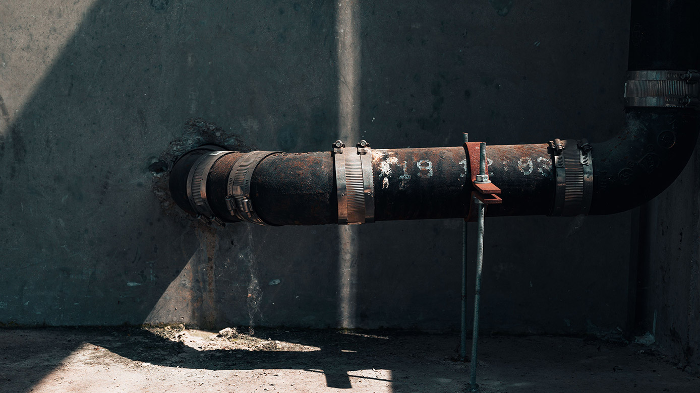 canalisation eaux usées cassée